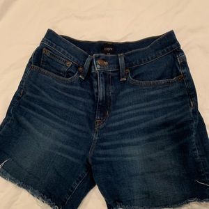 Jcrew cut off jean shorts.